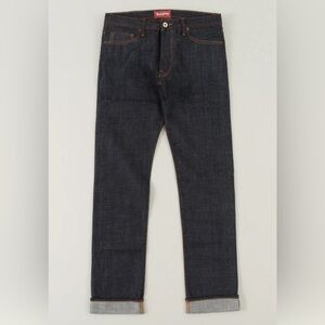 Men's The Stronghold Selvedge Slim Straight Leg Jeans with Spice Stitching 32"